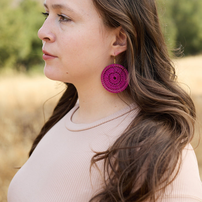 Rebecca Hoop Earrings Black