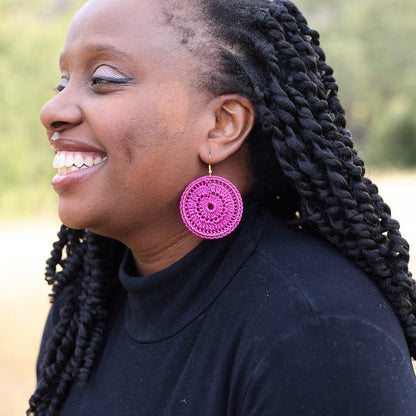 Rebecca Hoop Earrings Black