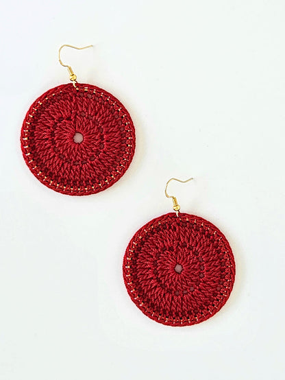 Rebecca Hoop Earrings Black