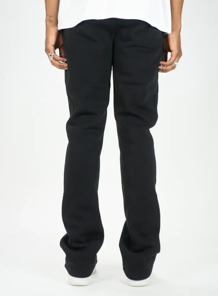 Rebel Minds Sweatpants - Fleece Stacked - Black - 100-475