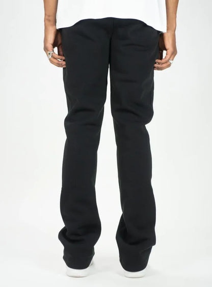 Rebel Minds Sweatpants - Fleece Stacked - Black - 100-475