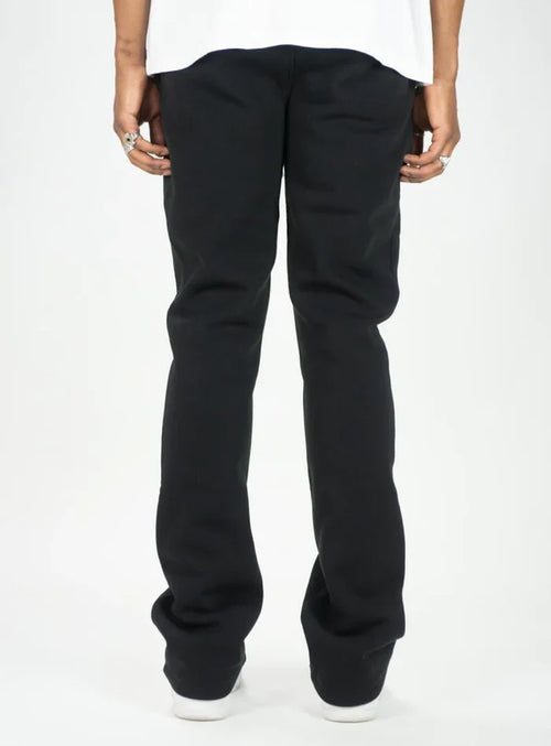 Rebel Minds Sweatpants - Fleece Stacked - Black - 100-475