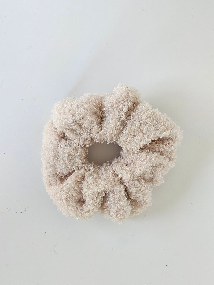 Richa Teddy Textured Soft Scrunchie Blue