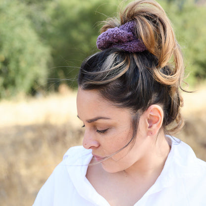 Richa Teddy Textured Soft Scrunchie Cream