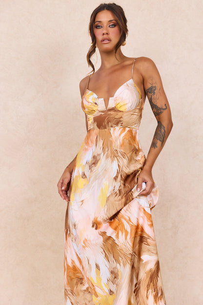 Send Love Maxi Dress - Orange Multi