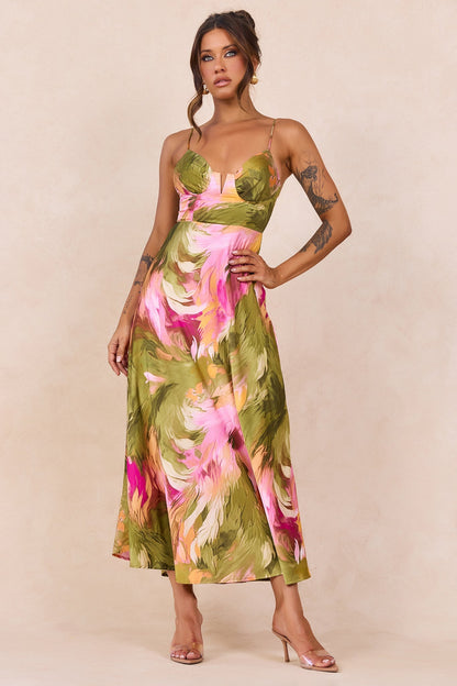 Send Love Maxi Dress - Purple Multi