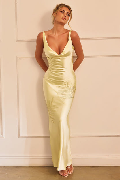 Serein Drape Maxi Dress - Yellow
