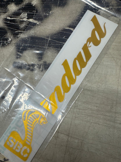 Standard byke Frame script sticker kit