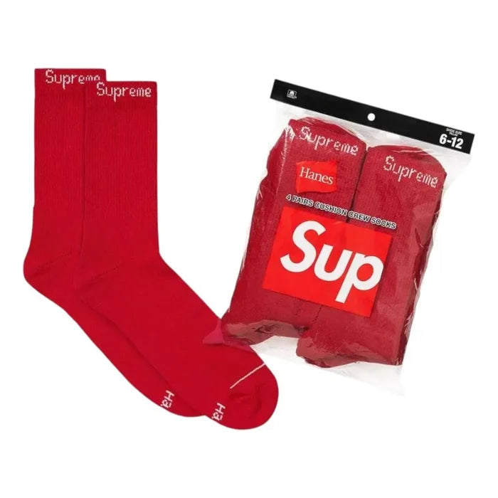 Supreme@/Hanes® Crew Socks (4 Pack)-99HAA26B