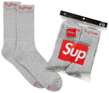Supreme@/Hanes® Crew Socks (4 Pack)-99HAA26B