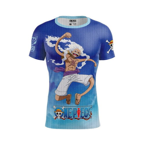 T-Shirt Homme manches courtes - One piece egghead luffy and the crew blue
