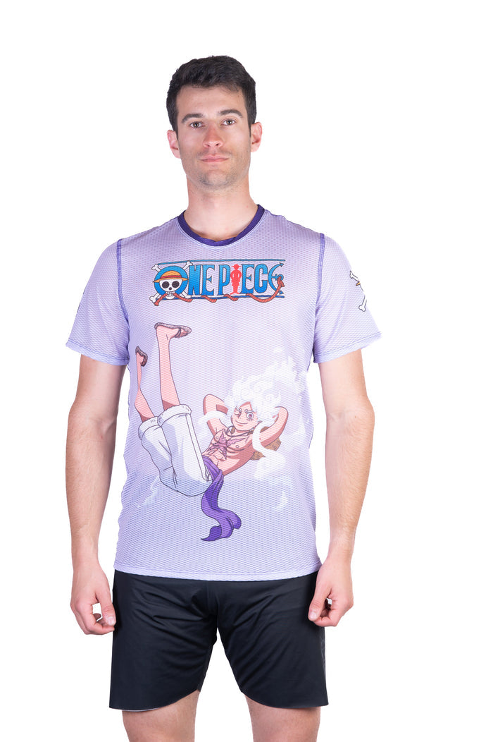 T-Shirt Homme manches courtes - One piece egghead luffy gear5 purple