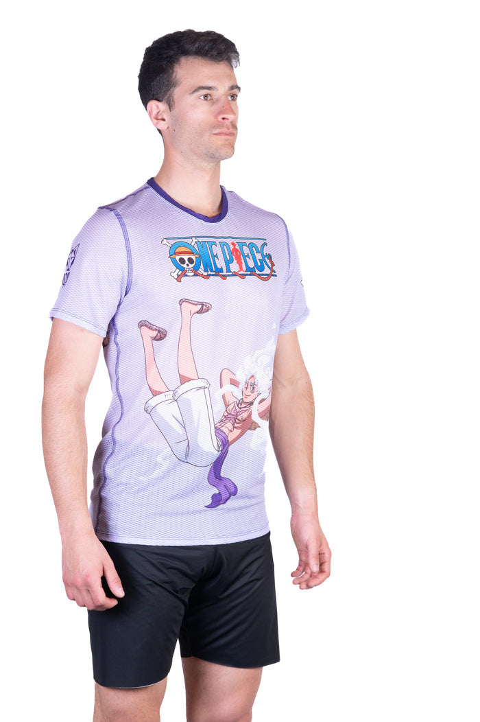 T-Shirt Homme manches courtes - One piece egghead luffy gear5 purple