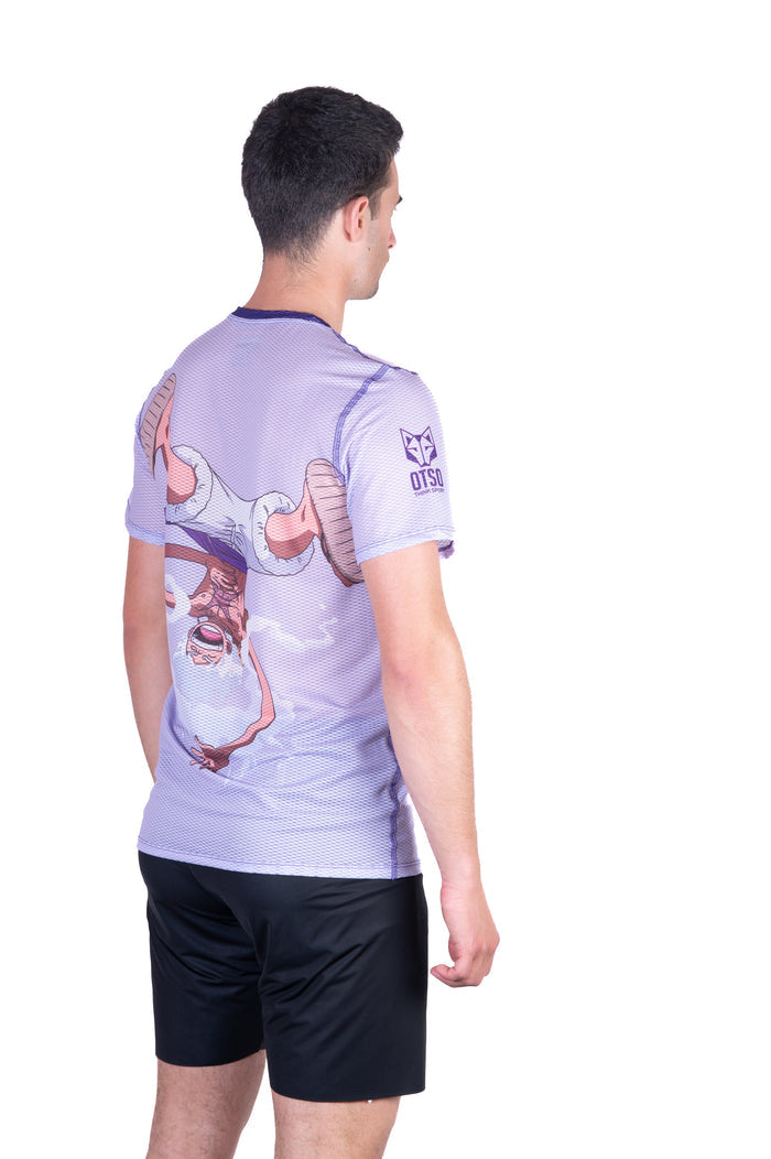 T-Shirt Homme manches courtes - One piece egghead luffy gear5 purple