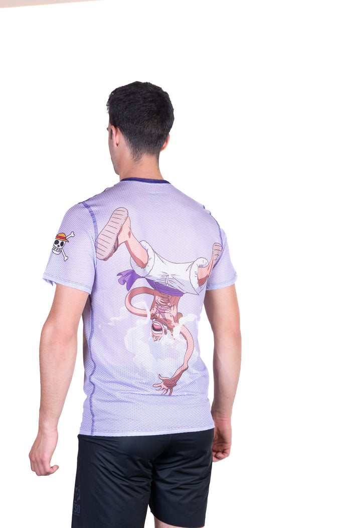 T-Shirt Homme manches courtes - One piece egghead luffy gear5 purple