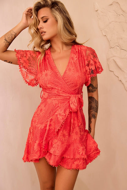 Tickle My Fancy Mini Dress - Red
